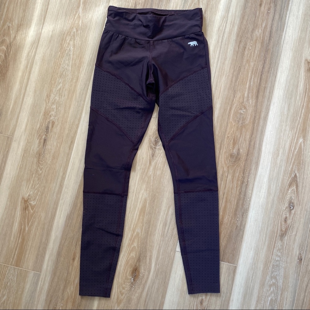 Running Bare Carbon38 the standard high rise tight legging purple mesh 2/4
